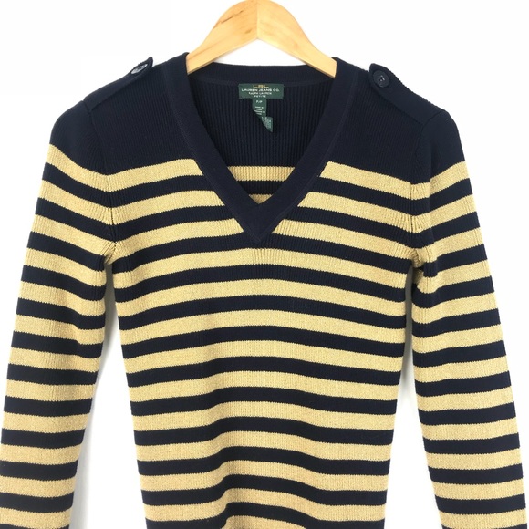 Ralph Lauren | Metallic Striped Sweater - Picture 3 of 8